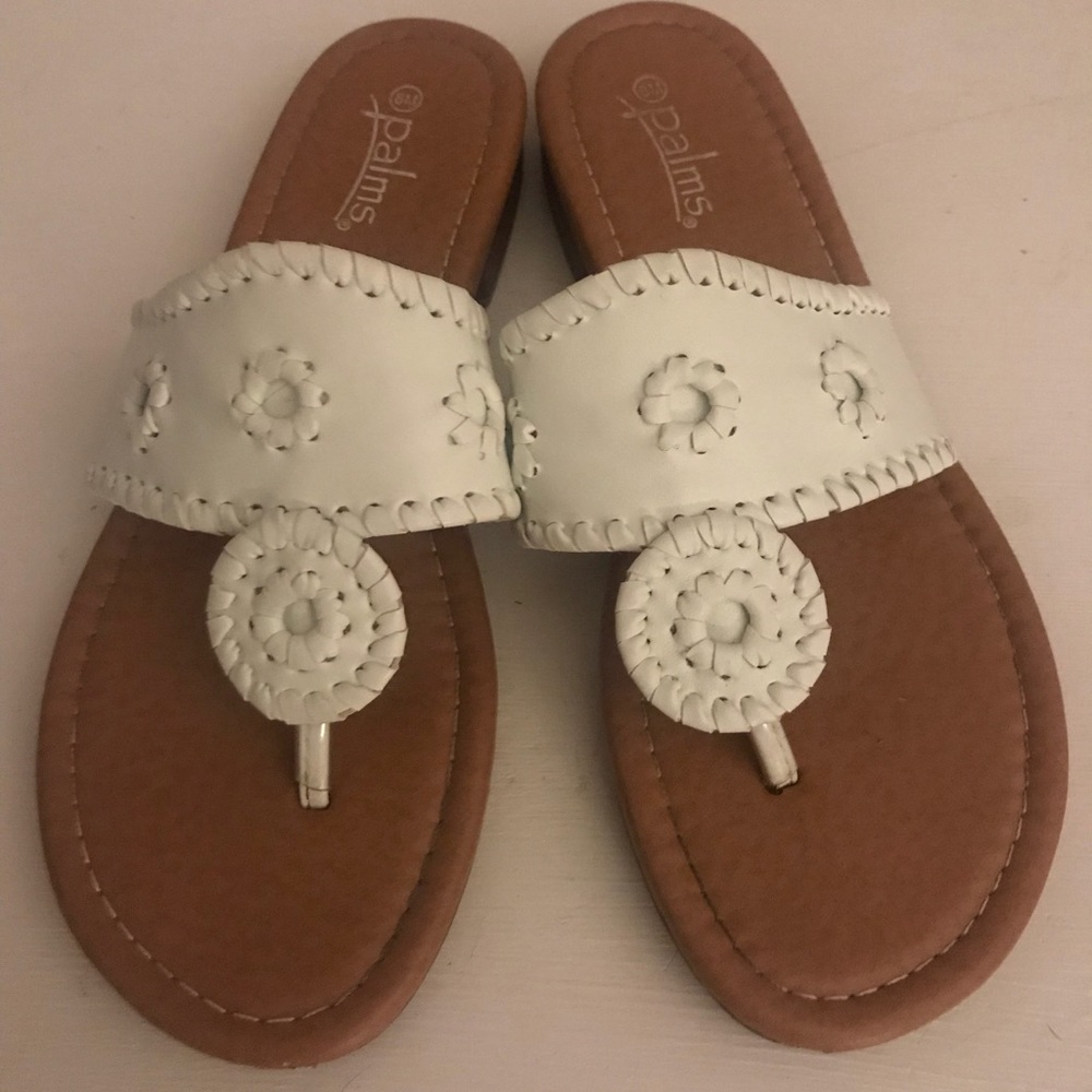 White sandals